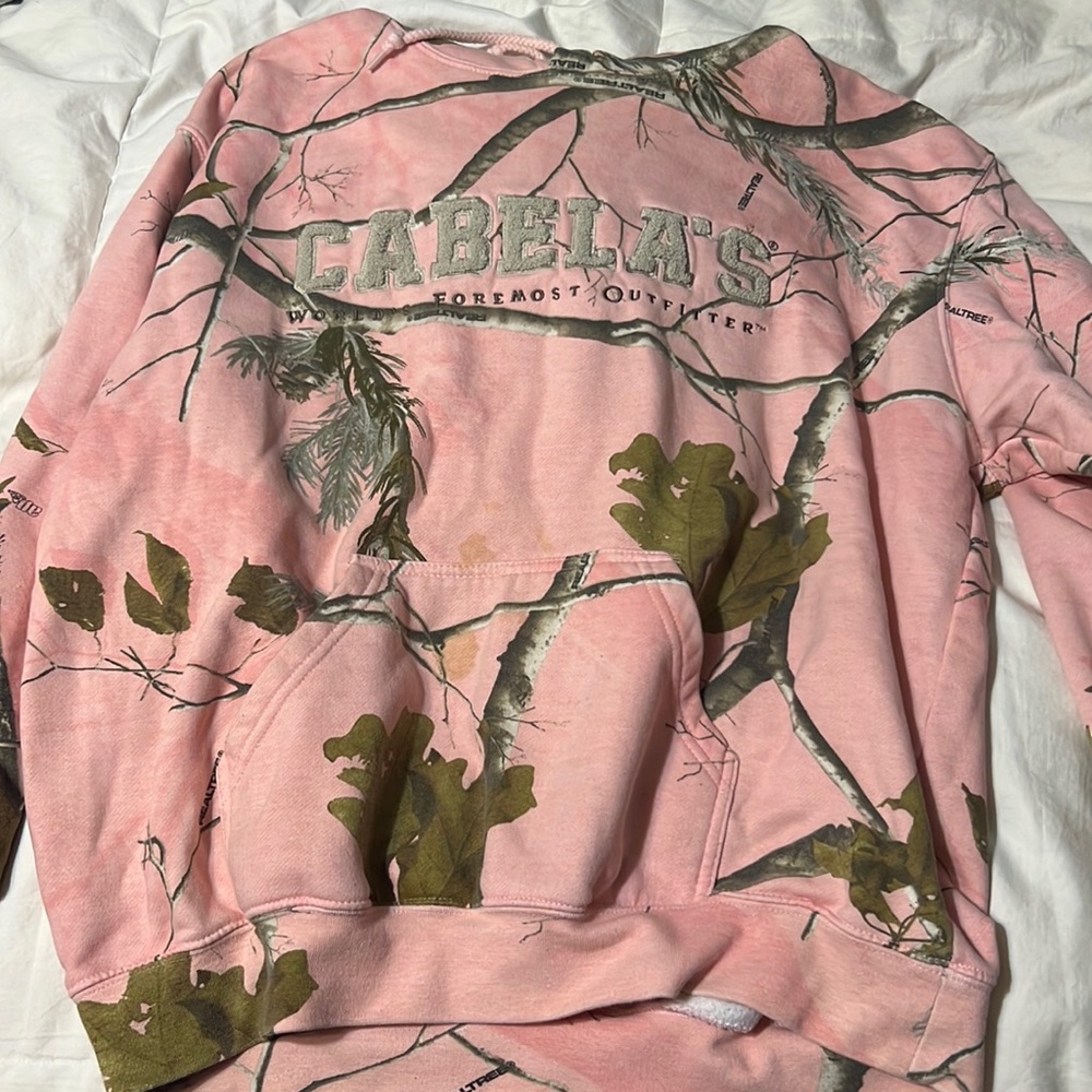 Cabelas pink camouflage hoodie